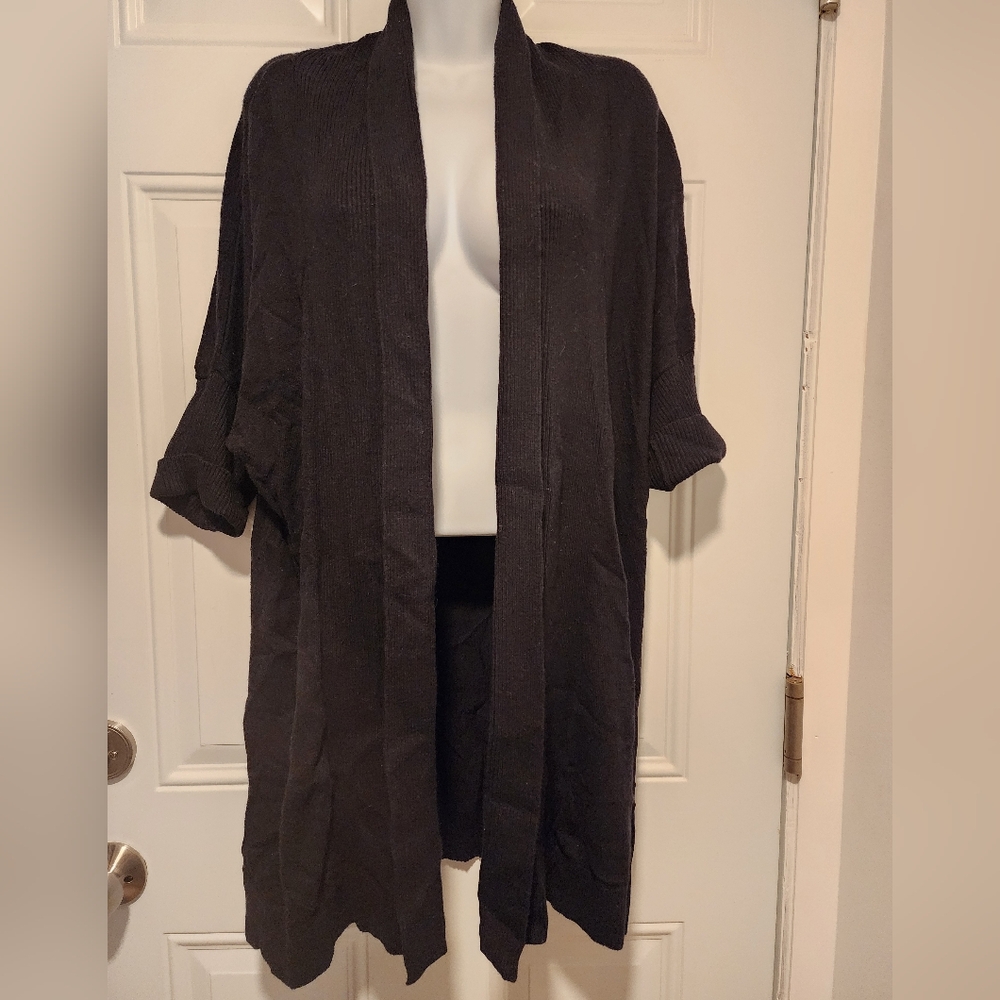 Chicos 3/4 Sleeves Black Sweater